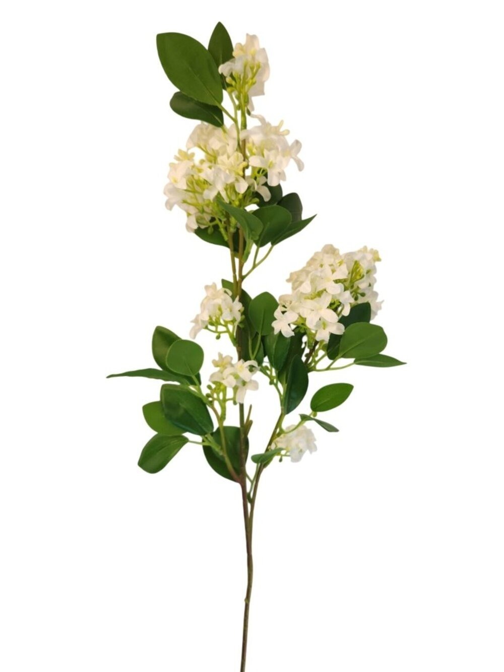 White Blossom Stem Artificial Flower Branch 29 Inch Faux Cherry Blossom Floral F
